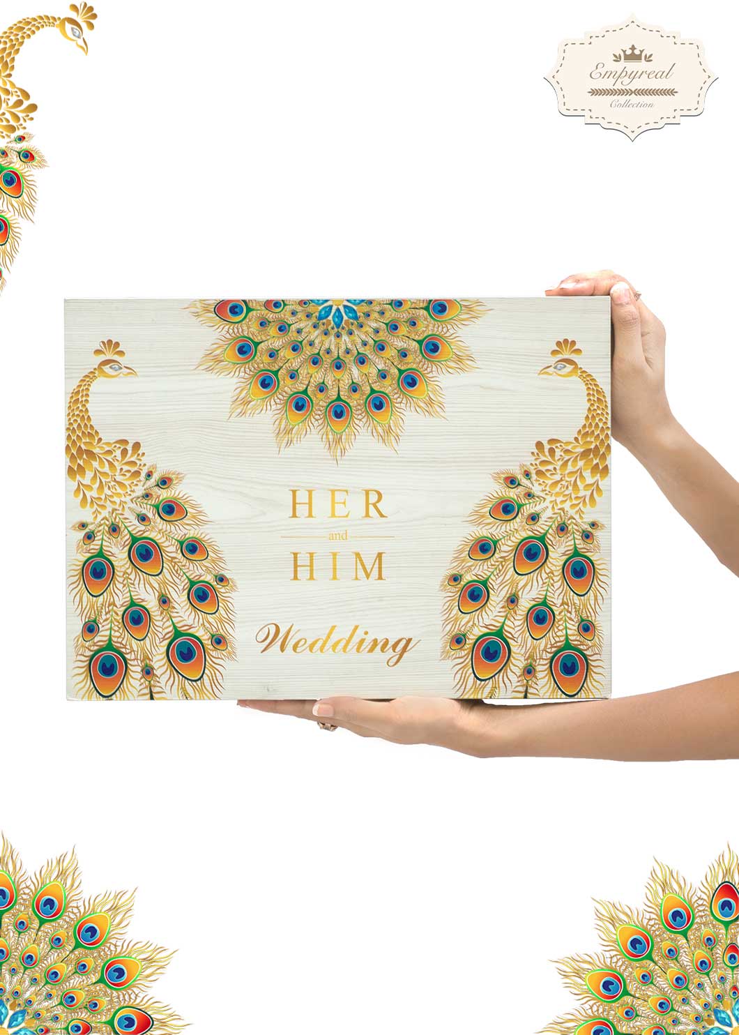 Customized Print On Wooden Box | Remembrance Box Wedding Personalized | Wedding gift for married couple Couples witnesses | Bidhbox