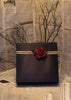 Black Morocco Plain Design Box For Packing Red Rose Flower Boxes