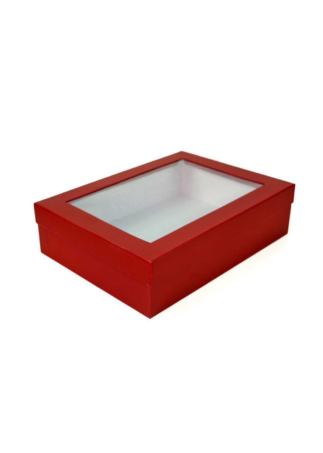 Red Color Window Box For Gifts Packaging - BoxGhar