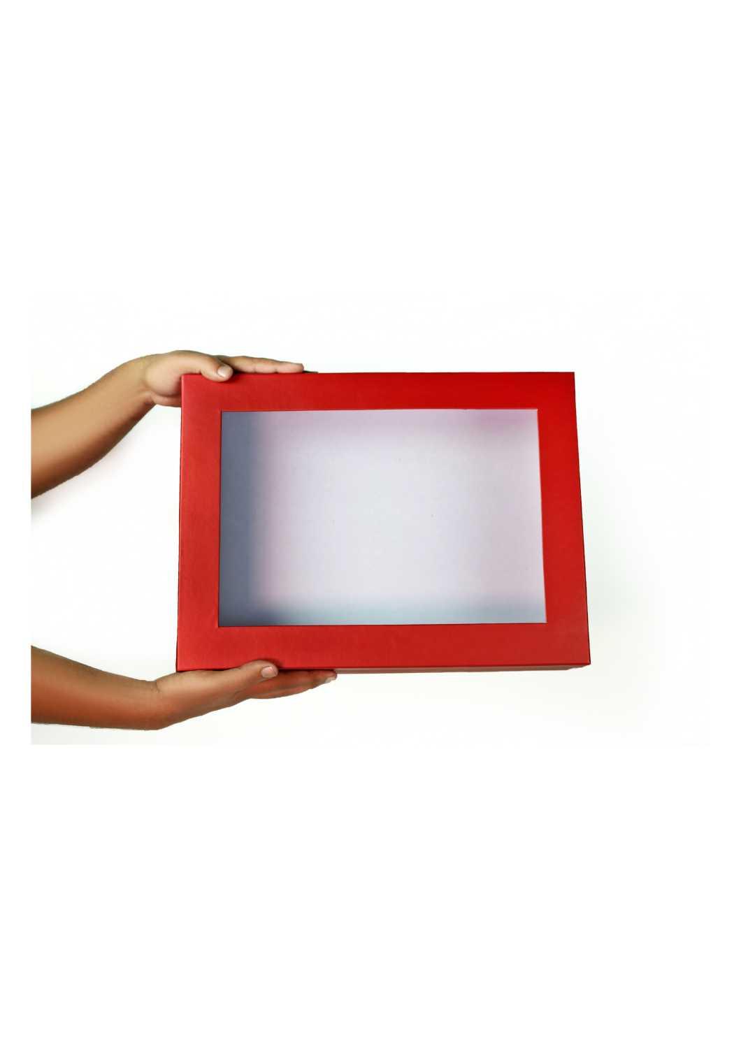 Red Color Window Box For Gifts Packaging - BoxGhar