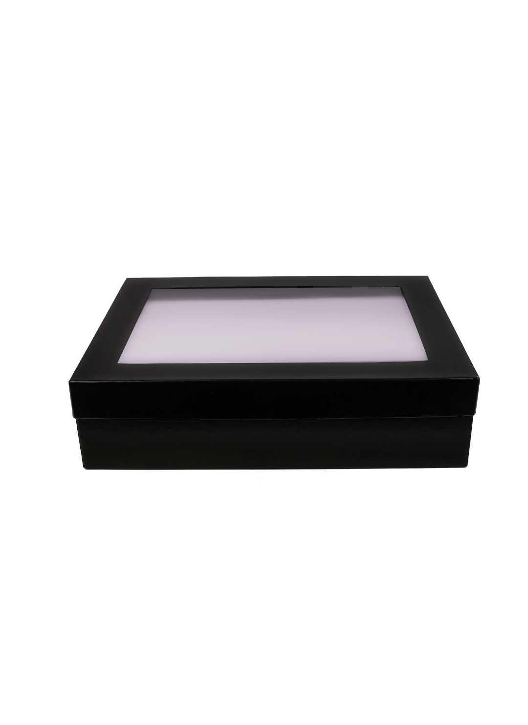 Black Color Window Box For Gifts Packaging - BoxGhar