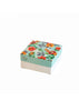 Turquoise Color Floral Design Box for Packing
