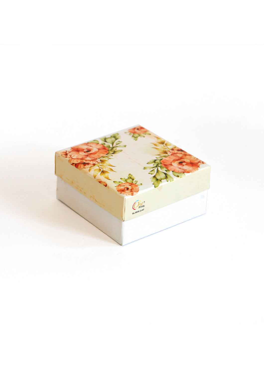 Off White Floral Design Box for Packing