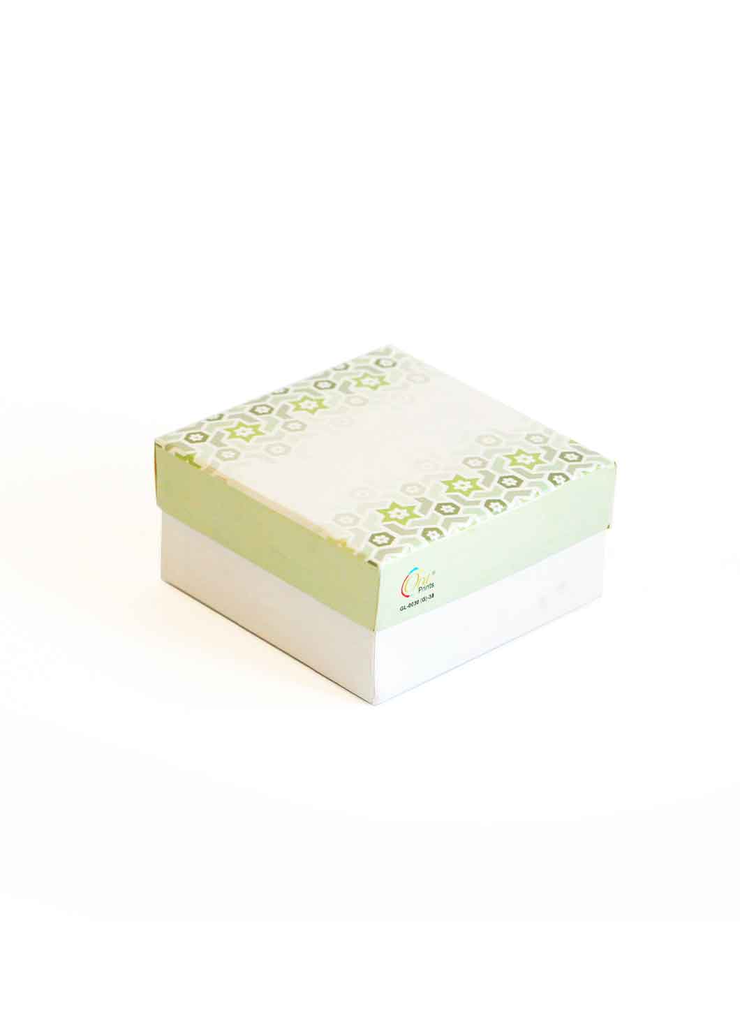Green and White Design Box for Packing
