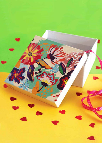 Multi Color Floral Design Box for Packing