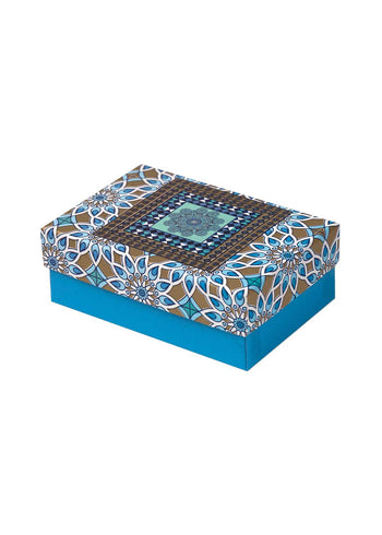 Golden & Persian Blue Design Box for Packing