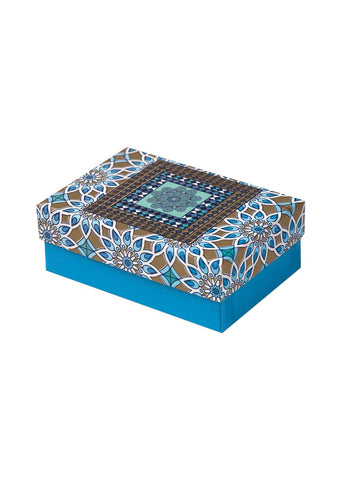 Golden & Persian Blue Design Box for Packing