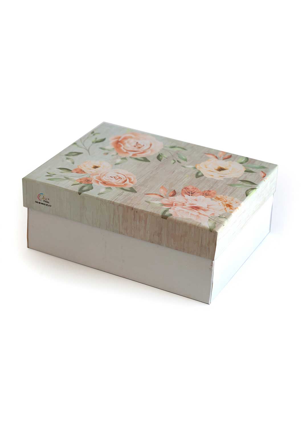 Peach and Yellow Flowers Design Box for Packing