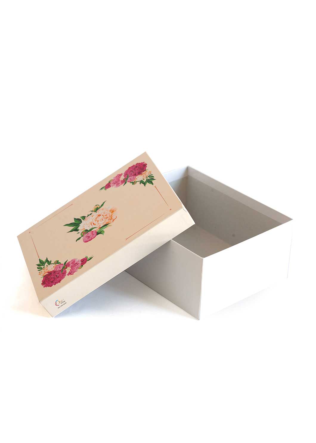 white box with pink top gift packaging empty box- red and yellow flower design cover gift packing box- empty box in wholesale prices