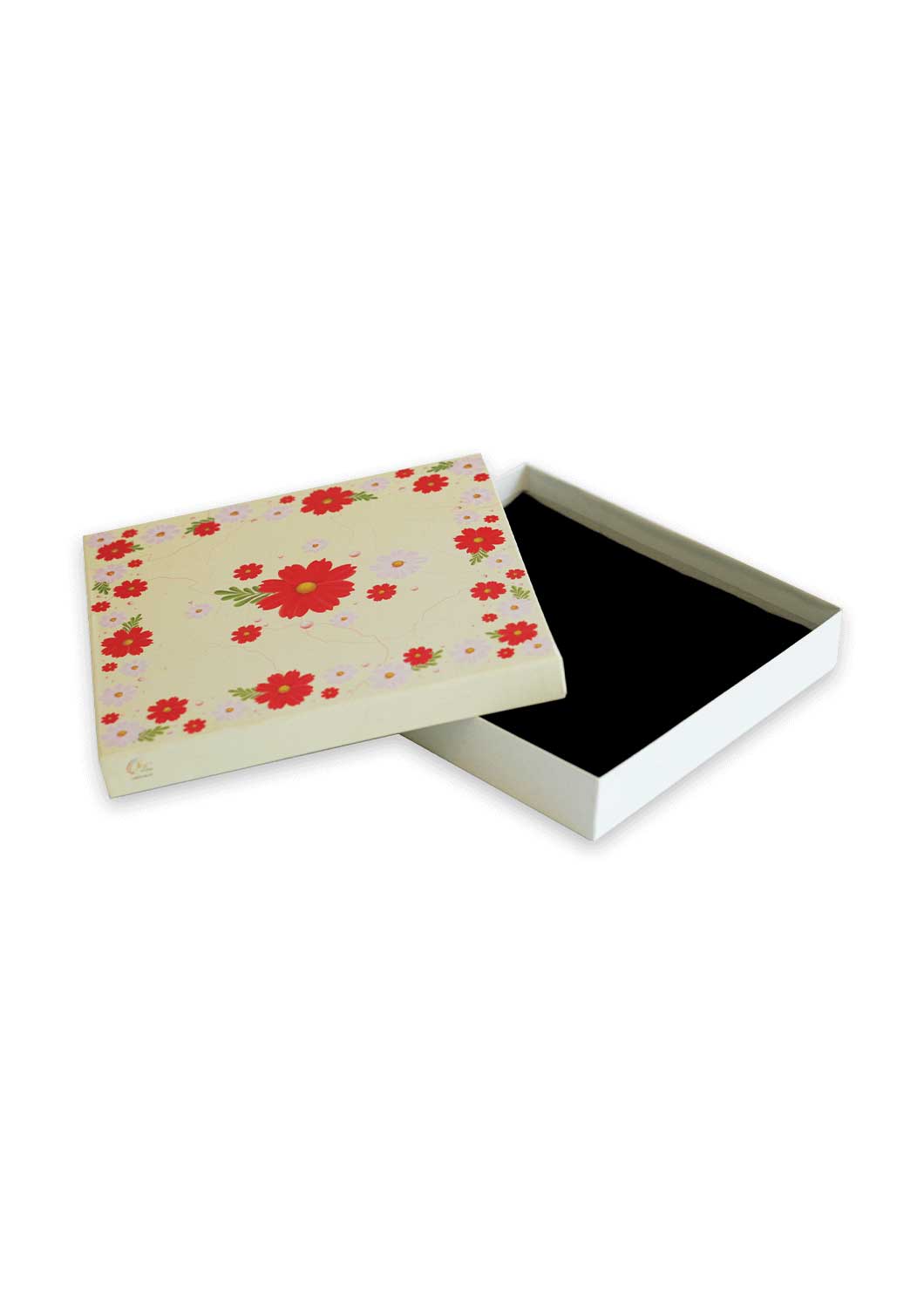 Off White Floral Design Box for Packing