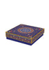 Multi Color Ornamental Floral Design Box for Packing - Cloth Packaging Box - Square Blue Box