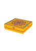 Multi Pattern Ornamental Floral Design Box for Packing - Cloth Packaging Box - Square Yellow Box