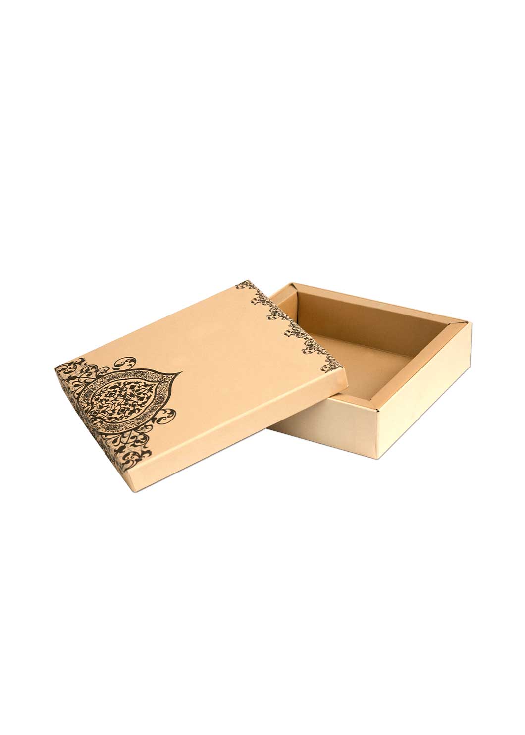 Gold Vintage Ornament Design Box for Packing - 1 Kg Sweet Empty Box