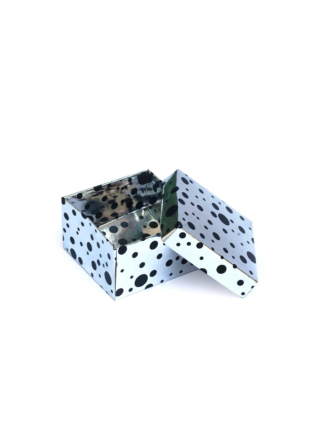 Plain Block Dotted Shine Design Box for Packing - Shiny Gift Box - Silver Gift Box