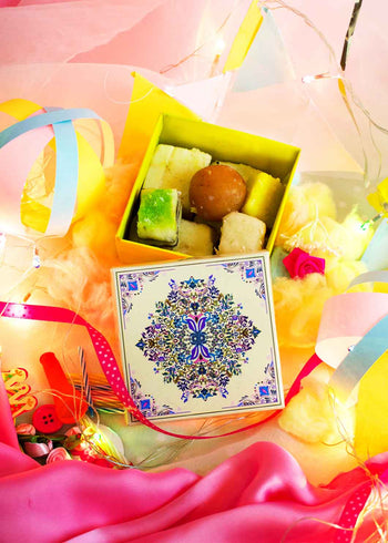 Floral Ornament Design Box - Gift Box - Mithai Box - Gift Packaging Box - Corporate Gift-Giving
