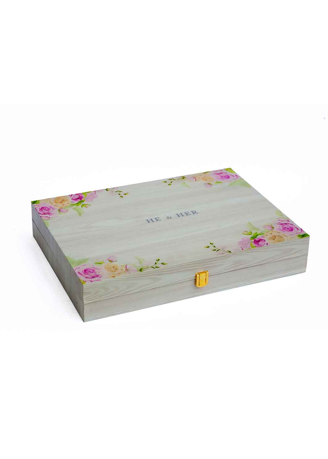 Premium Wooden Box | Square Shape Wooden Box | Wedding Jewellery Box | Wedding gift for married couple Couples witnesses | Mou Dikhai Box | Premium Clothe Box