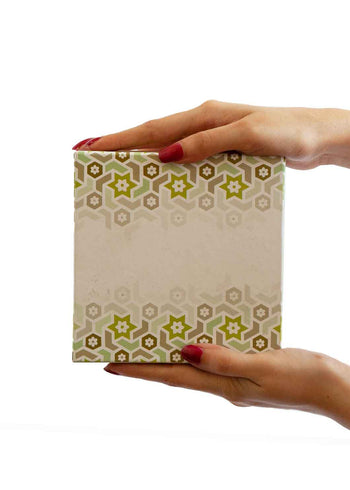 Green and White Design Box for Packing