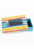 Blue Yello Orange Stripes Empty Box - Blue Yello Orange Stripes Box For Clothe Packaging - Empty Designed Box