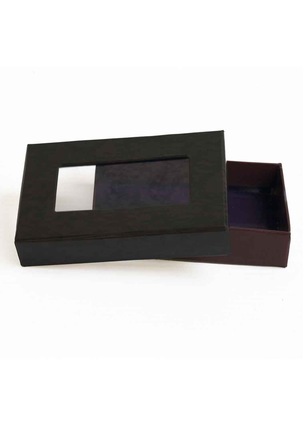 Black Box With Window For Clothe Packaging - Empty Designed Box