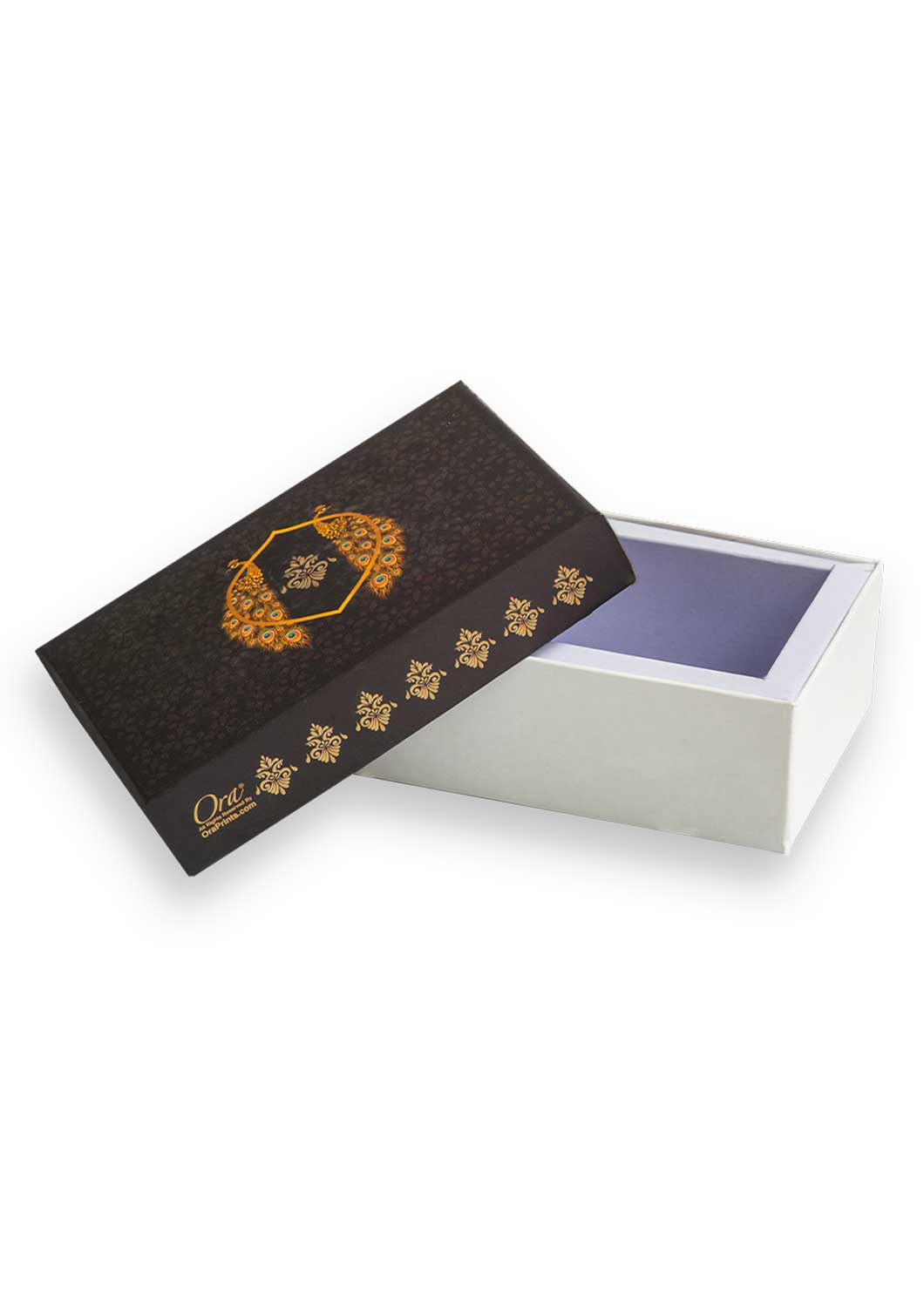 Beautiful Peacock Blue & Gold Design Box for Packing