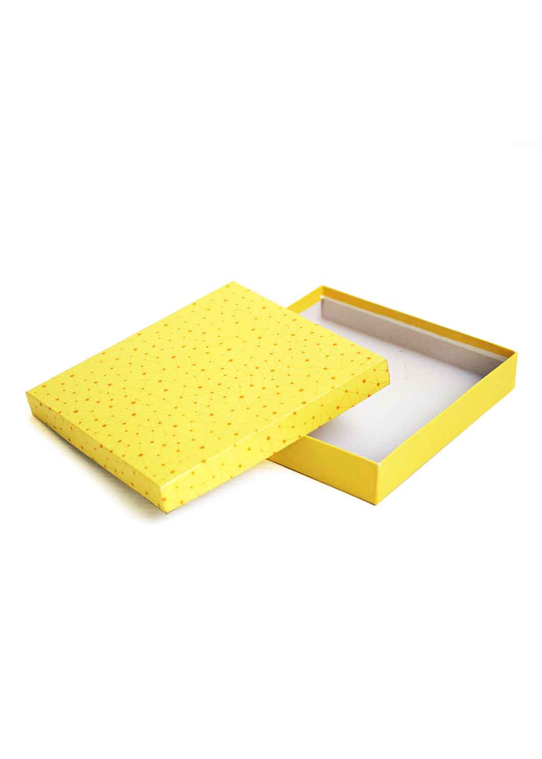 Connected Dots Design Golden Square Box For Multipurpose Packaging