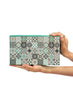 Half Kg Sweet Box With Geometric Shape Design - Sea Green Sweet Box Packaging - Elegant Design