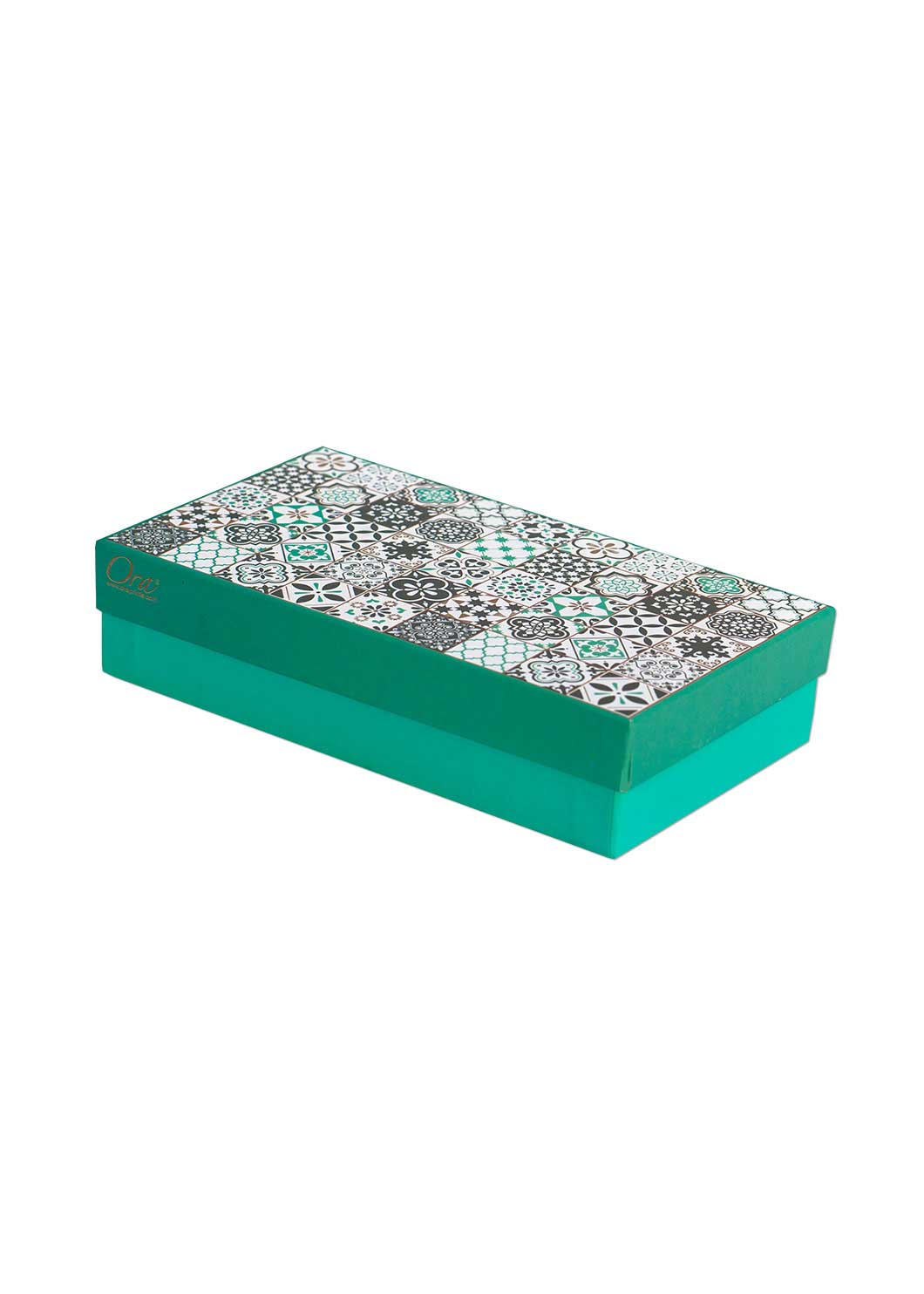 Half Kg Sweet Box With Geometric Shape Design - Sea Green Sweet Box Packaging - Elegant Design