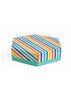 Color Lines Pattern Design Hexagon Box For Gift Packaging