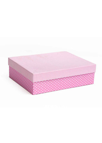 Dotted Base With Line Cover Gift Packing Box - 2 Colors 14x11 in Gift Packaging Box