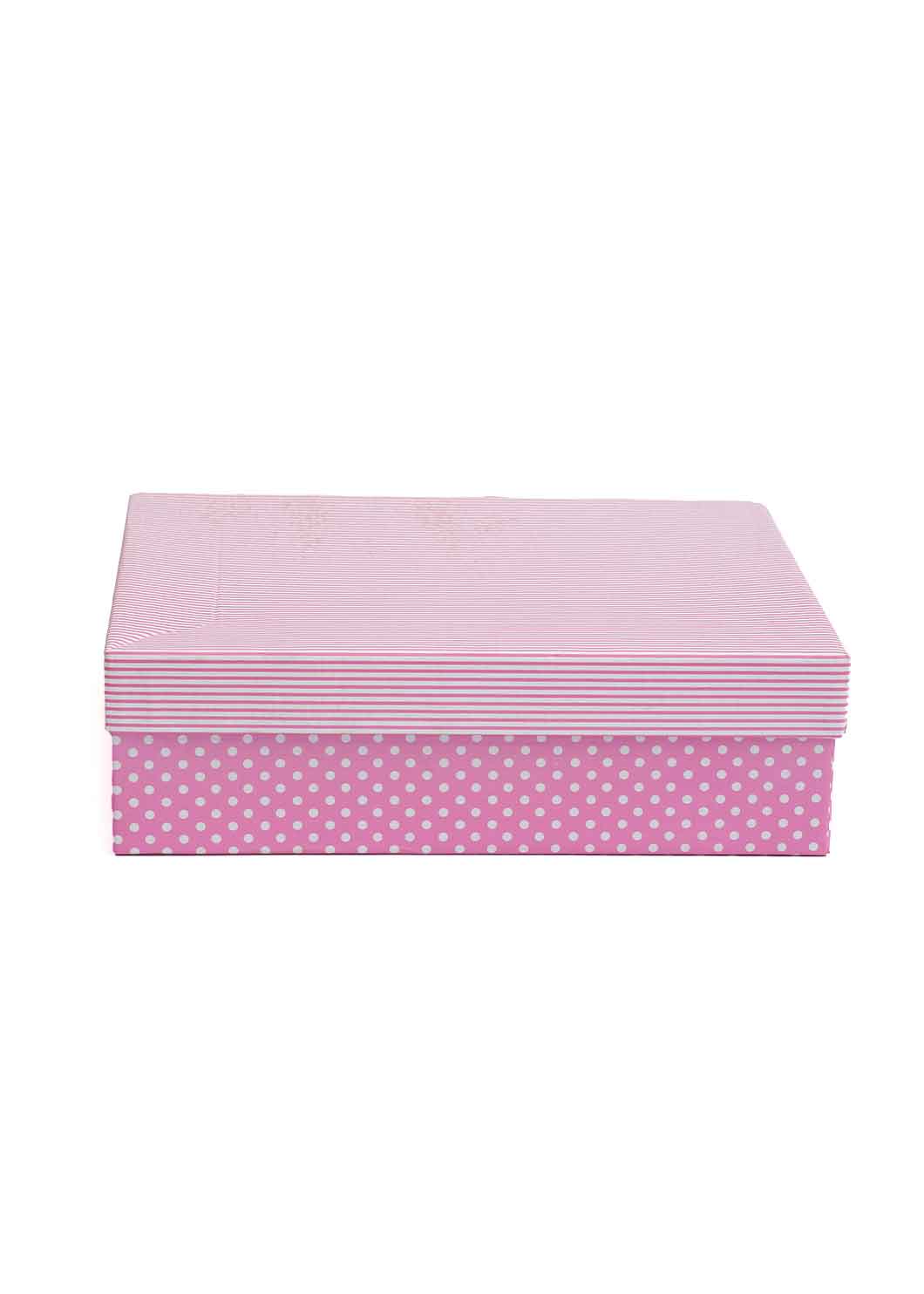 Dotted Base With Line Cover Gift Packing Box - 2 Colors 14x11 in Gift Packaging Box