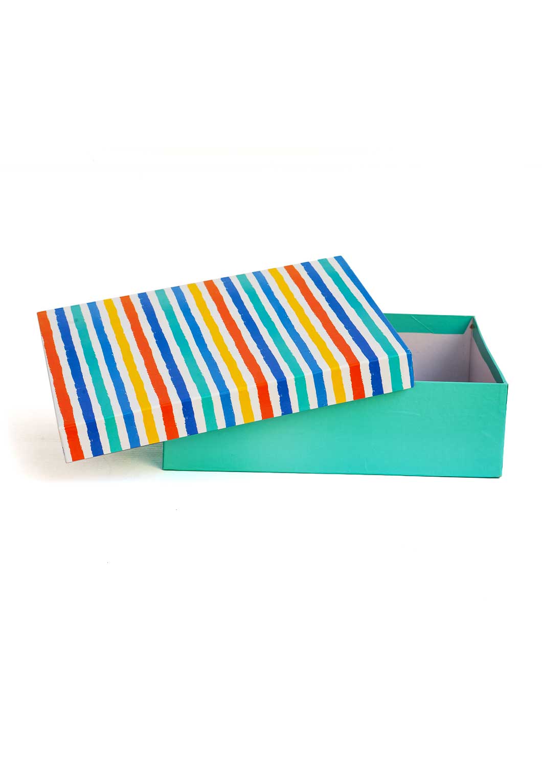 Color Lines Pattern Design Square Box For Gift Packaging