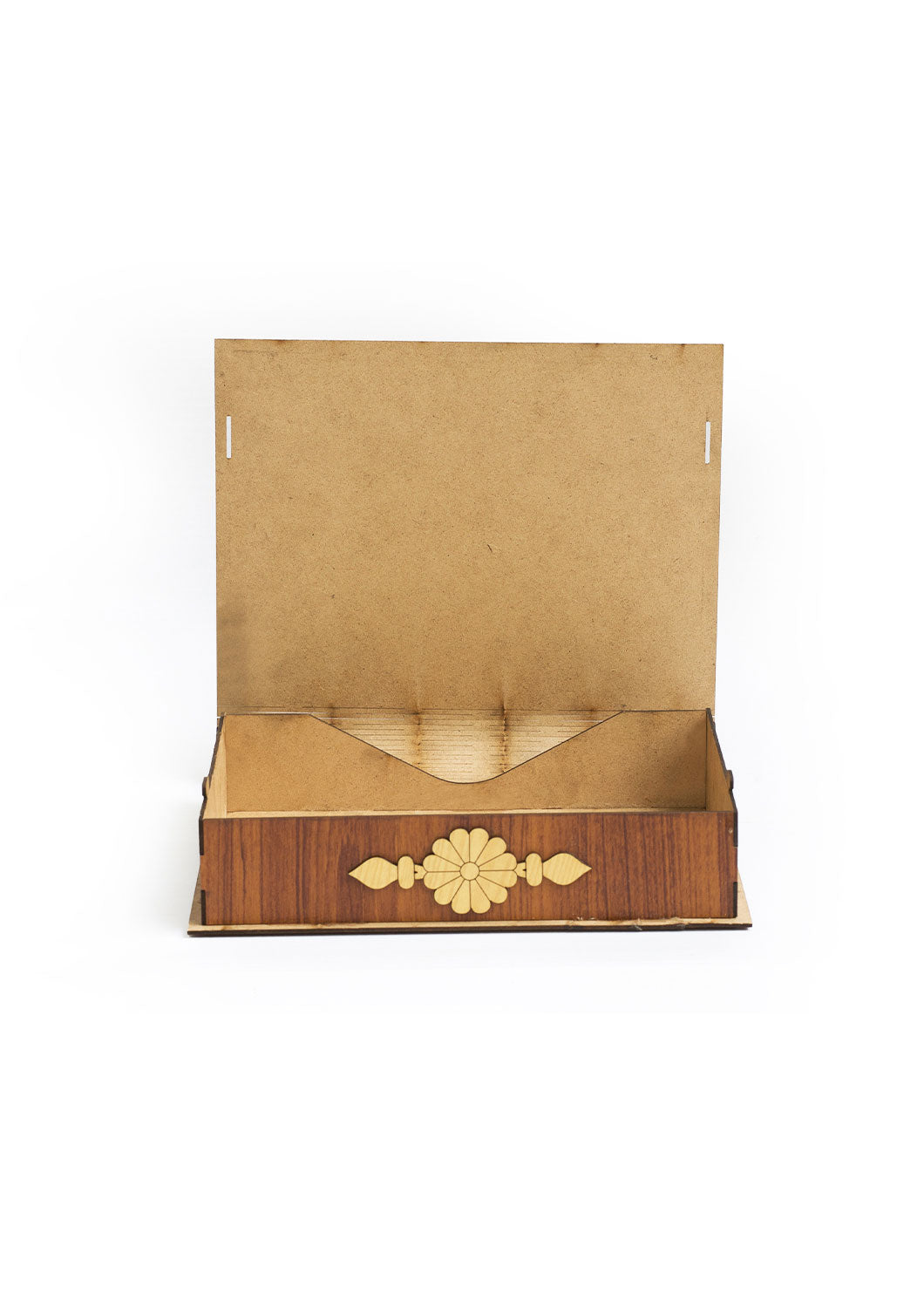 Brown And Badge Wooden Box For Quran - Wooden Juzdaan - Quran Ghilaf - Premium Wooden Box - For Quran