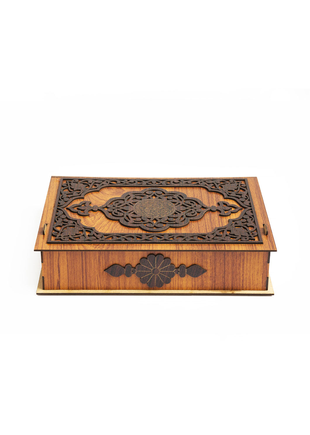 Brown And Dark Brown Wooden Box For Quran - Wooden Juzdaan - Quran Ghilaf - Premium Wooden Box - For Quran