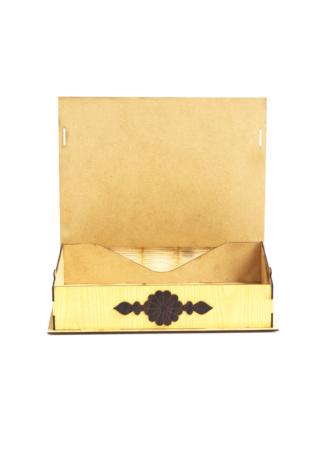 Badge Box With Dark Brown Carvin Wooden Box For Quran - Wooden Juzdaan - Quran Ghilaf - Premium Wooden Box - For Quran