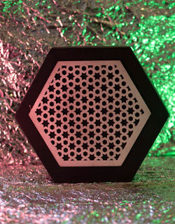 Black Morocco Hexagon Plain Design Box For Packing Hexagon Full Frame Boxes
