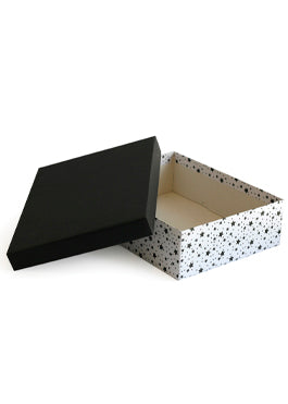 Black and White Star - Golden White And Red Star Design Box For Cloth Packing Packing