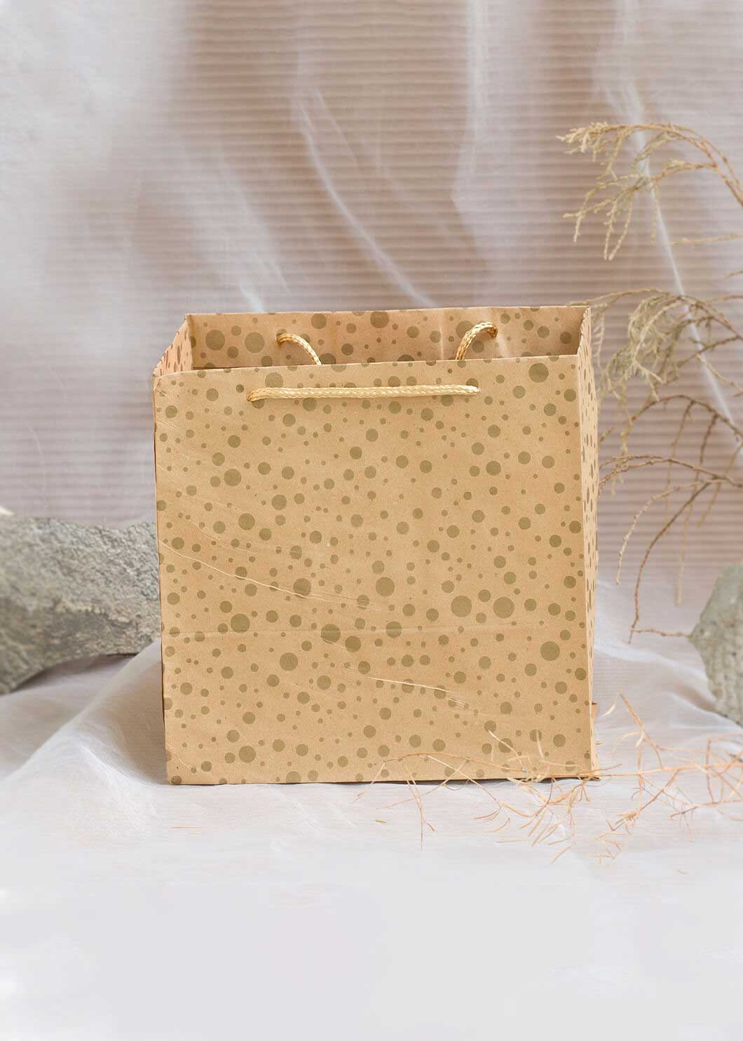 Craft Dotted Pattern Design Bag for Multipurpose Packing - Paper Bags
