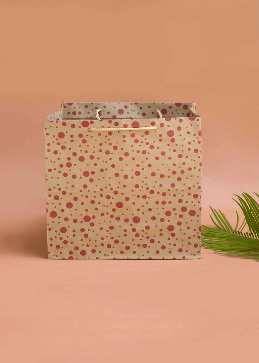 Craft Dots Pattern Design Bag for Multipurpose Packing - 9x3.5 Square Paper Bags