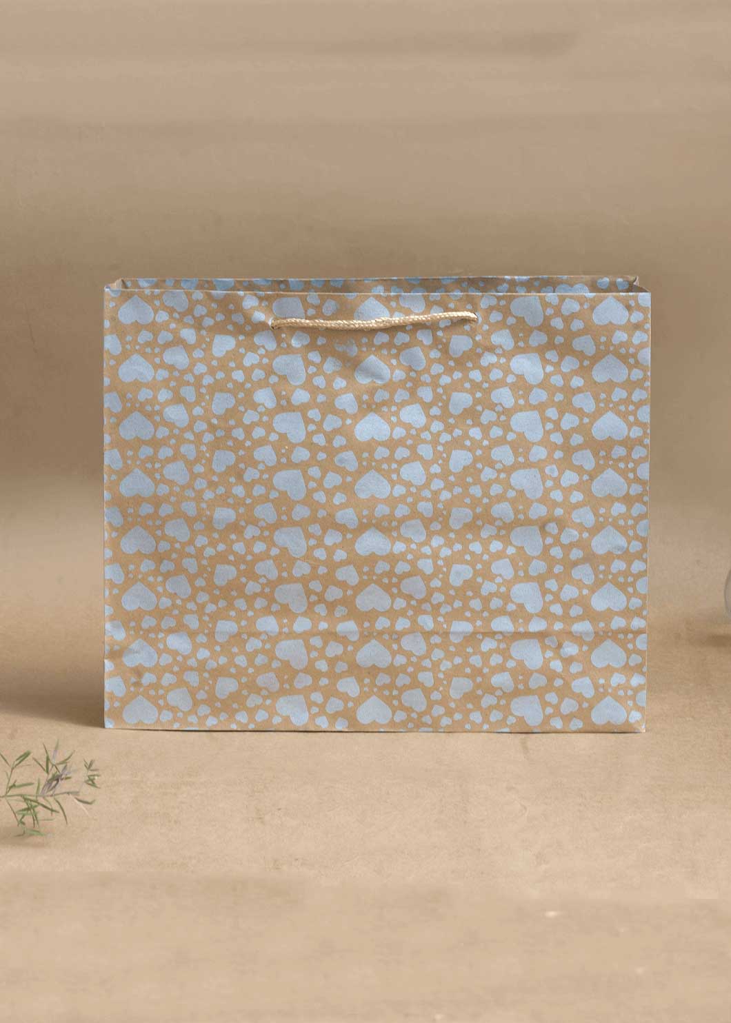 Craft Paper Star Pattern - Craft Paper Bag - Golden Silver Red 12.5x10x4.5