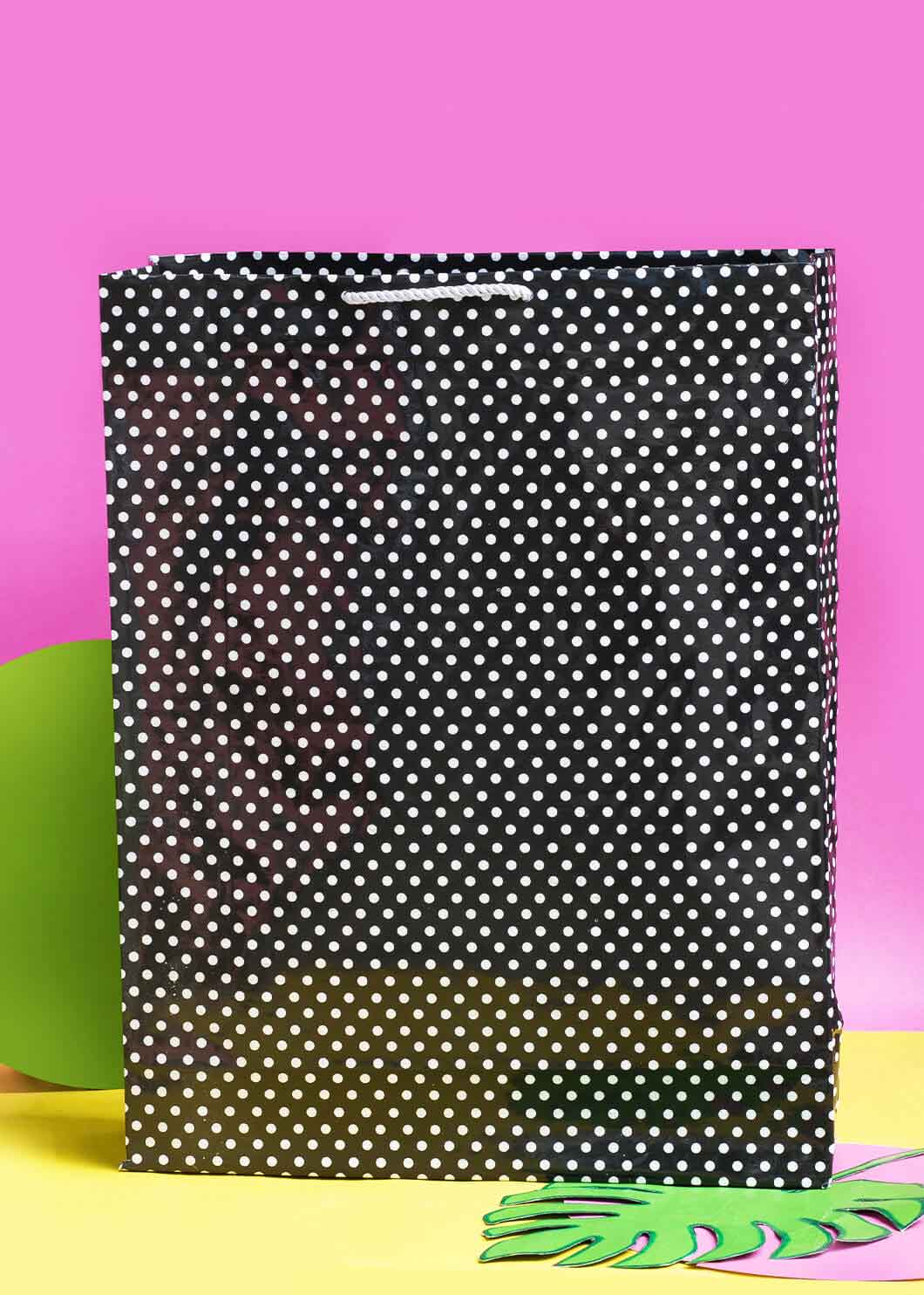 Polka Dots Paper Bags - 3 Colors - Dotted Pattern Design Paper Bag - Multipurpose Packaging