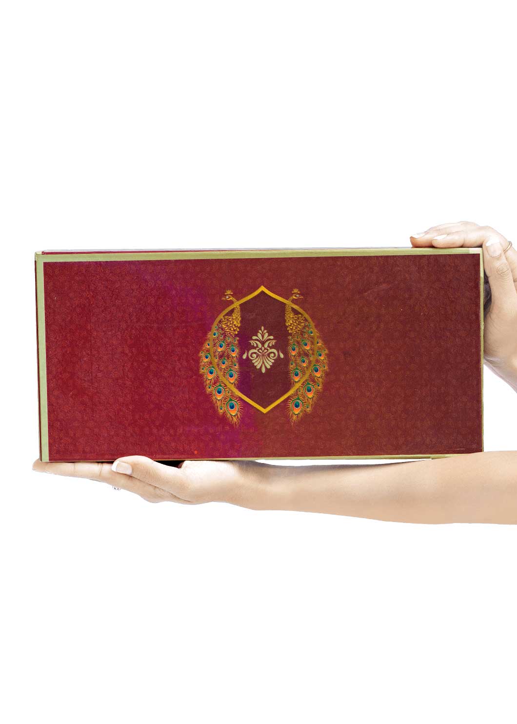 1KG Beautiful Peacock Red & Gold Design Box for Packing