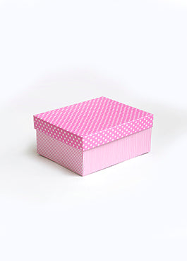 Pink Doted & Line Design Box for packing