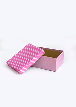 Pink Doted & Line Design Box for packing