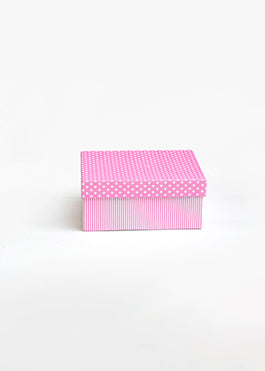 Pink Doted & Line Design Box for packing