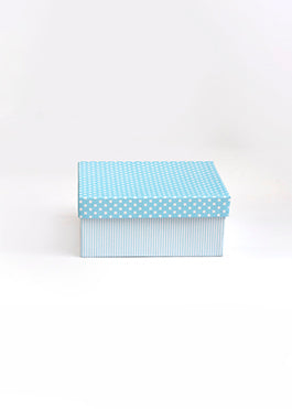 Skye Blue Doted & Line Design Box for packing