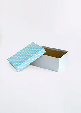 Skye Blue Doted & Line Design Box for packing