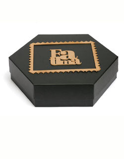 Black Morocco Hexagon Plain Design Box For Packing Hexagon Border & Half Frame Boxes