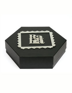 Black Morocco Hexagon Plain Design Box For Packing Hexagon Border & Half Frame Boxes
