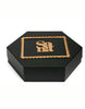 Black Morocco Hexagon Plain Design Box For Packing Hexagon Border & Half Frame Boxes