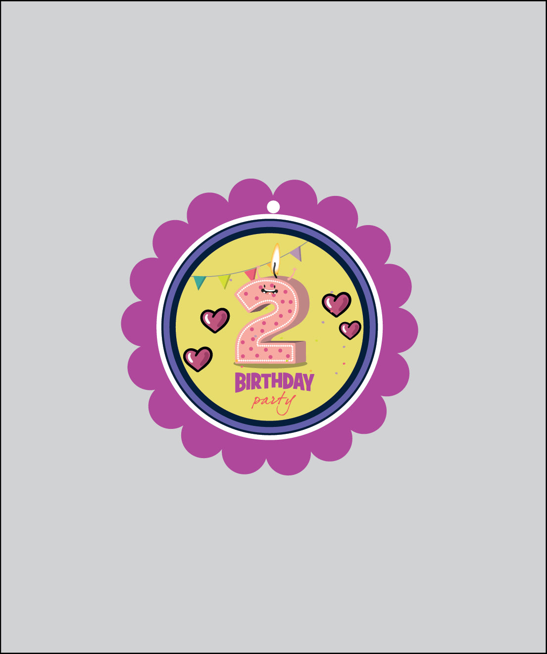 Design Tag for Packing 3d Birthday Tag